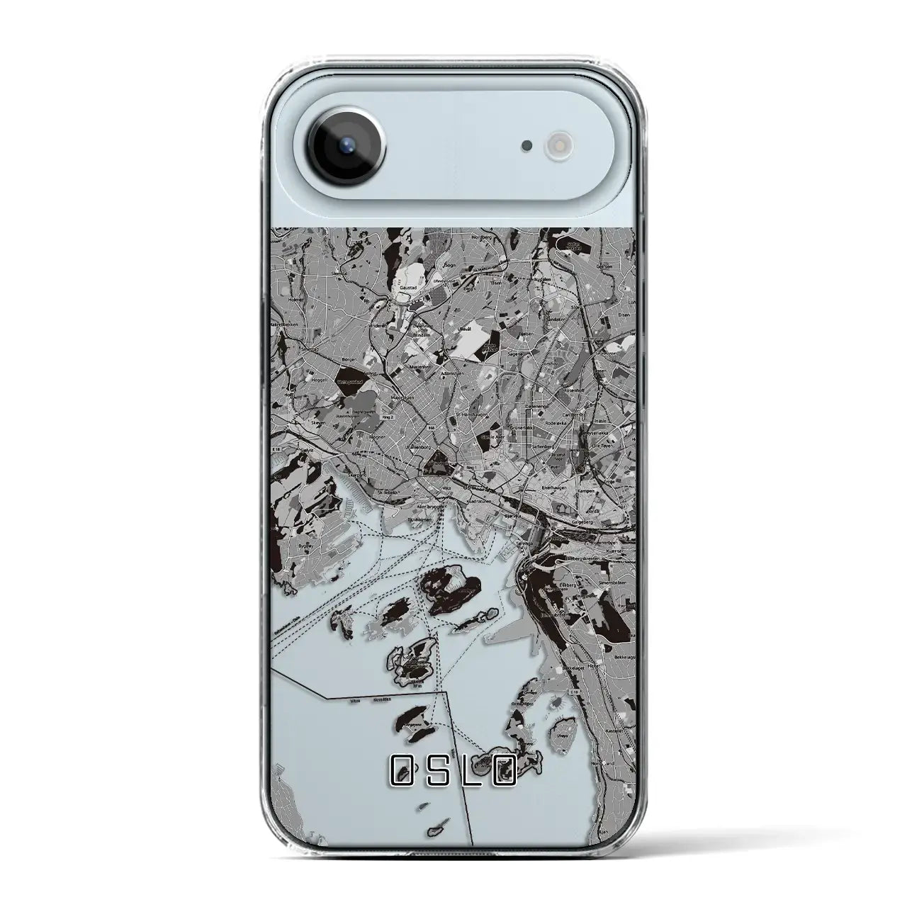 【オスロ（ノルウェー）】地図柄iPhoneケース（クリアタイプ）