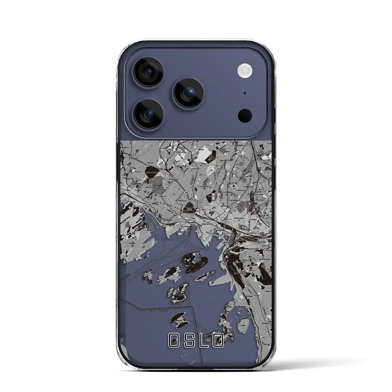 【オスロ（ノルウェー）】地図柄iPhoneケース（クリアタイプ）
