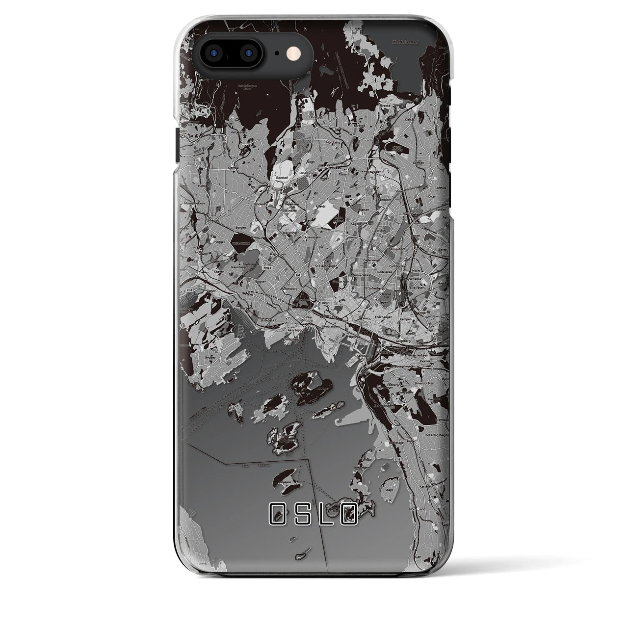 【オスロ（ノルウェー）】地図柄iPhoneケース（クリアタイプ）