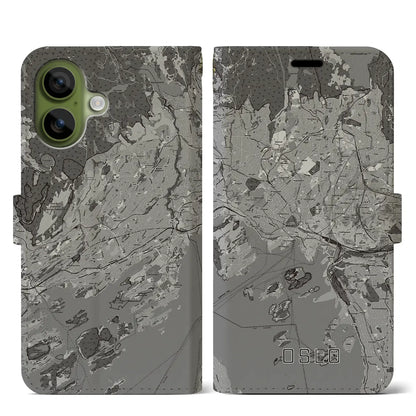 【オスロ（ノルウェー）】地図柄iPhoneケース（手帳タイプ）