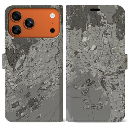 【オスロ（ノルウェー）】地図柄iPhoneケース（手帳タイプ）
