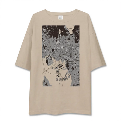【オスロ（ノルウェー）】地図柄ビッグシルエットTシャツ