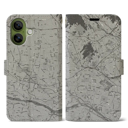 【太田（群馬県）】地図柄iPhoneケース（手帳タイプ）