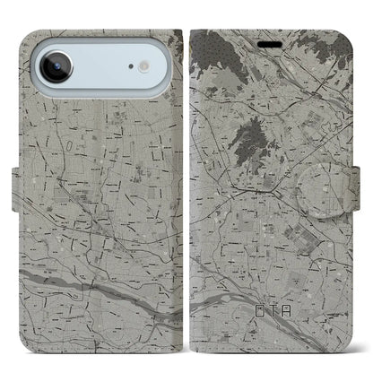 【太田（群馬県）】地図柄iPhoneケース（手帳タイプ）