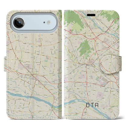 【太田（群馬県）】地図柄iPhoneケース（手帳タイプ）
