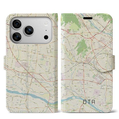【太田（群馬県）】地図柄iPhoneケース（手帳タイプ）