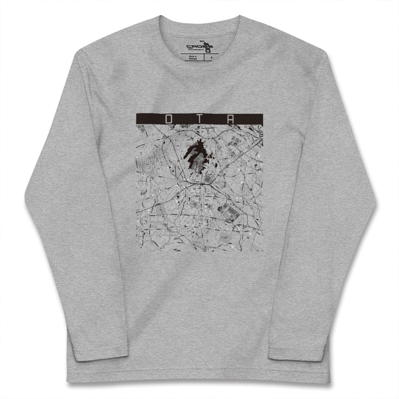 【太田（群馬県）】地図柄ロングスリーブTシャツ