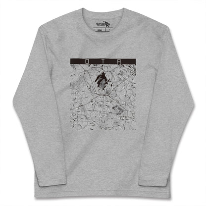【太田（群馬県）】地図柄ロングスリーブTシャツ