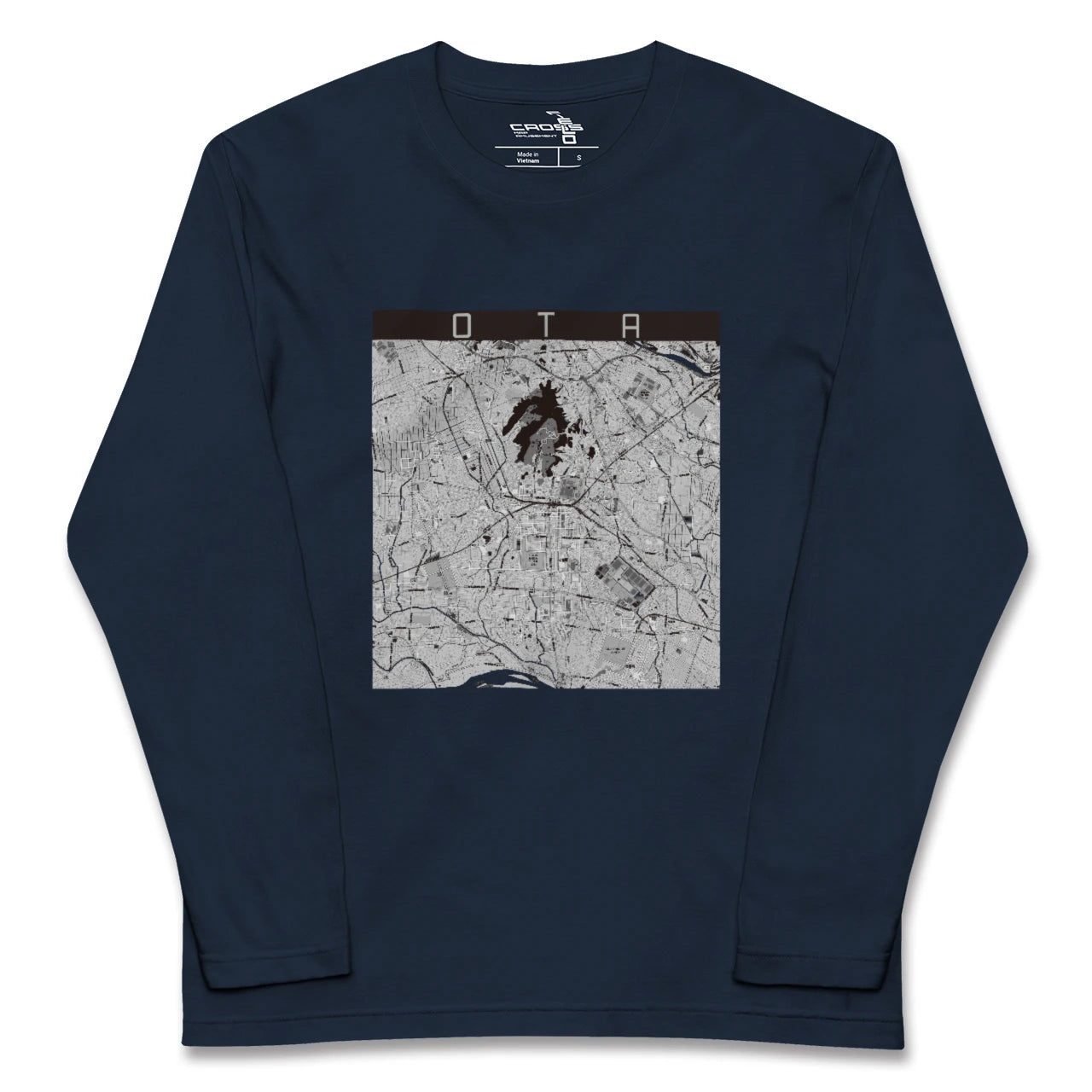 【太田（群馬県）】地図柄ロングスリーブTシャツ