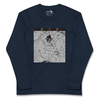【太田（群馬県）】地図柄ロングスリーブTシャツ