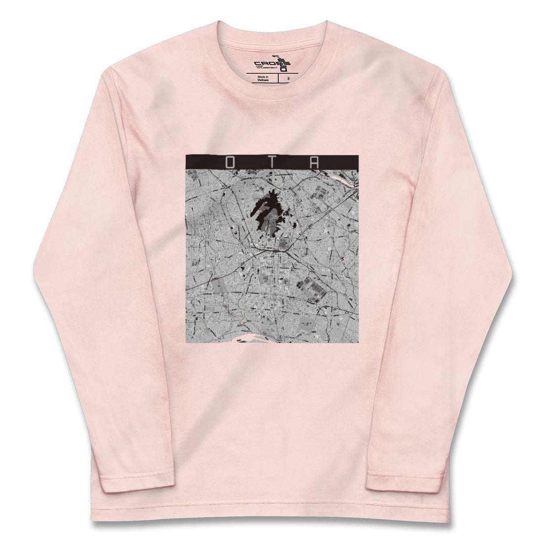 【太田（群馬県）】地図柄ロングスリーブTシャツ