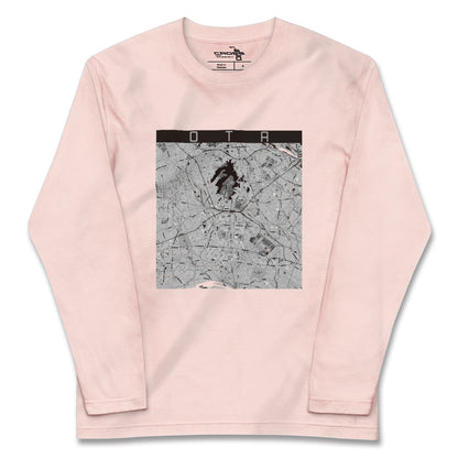 【太田（群馬県）】地図柄ロングスリーブTシャツ