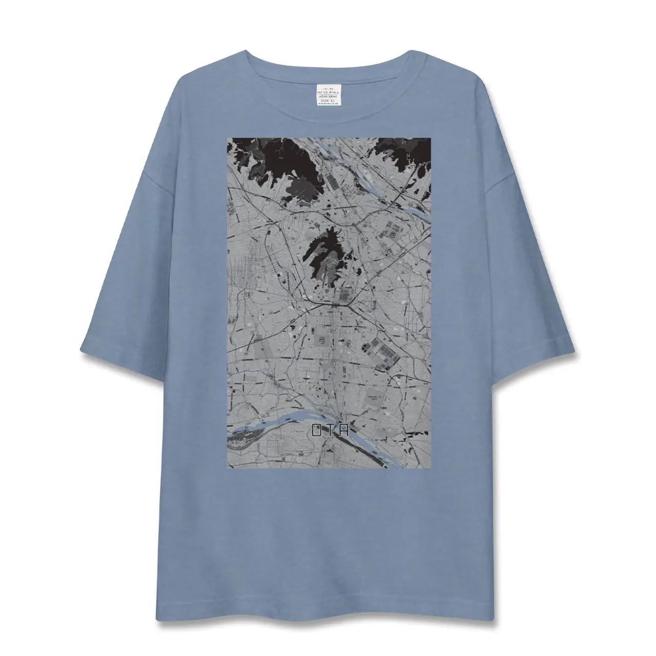 【太田（群馬県）】地図柄ビッグシルエットTシャツ
