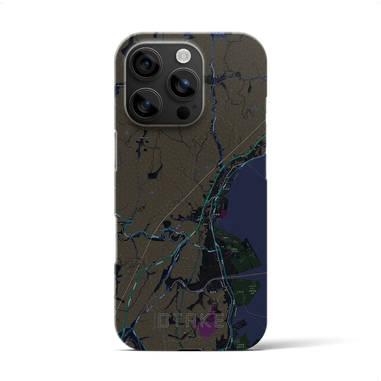 【大竹（広島県）】地図柄iPhoneケース（バックカバータイプ）