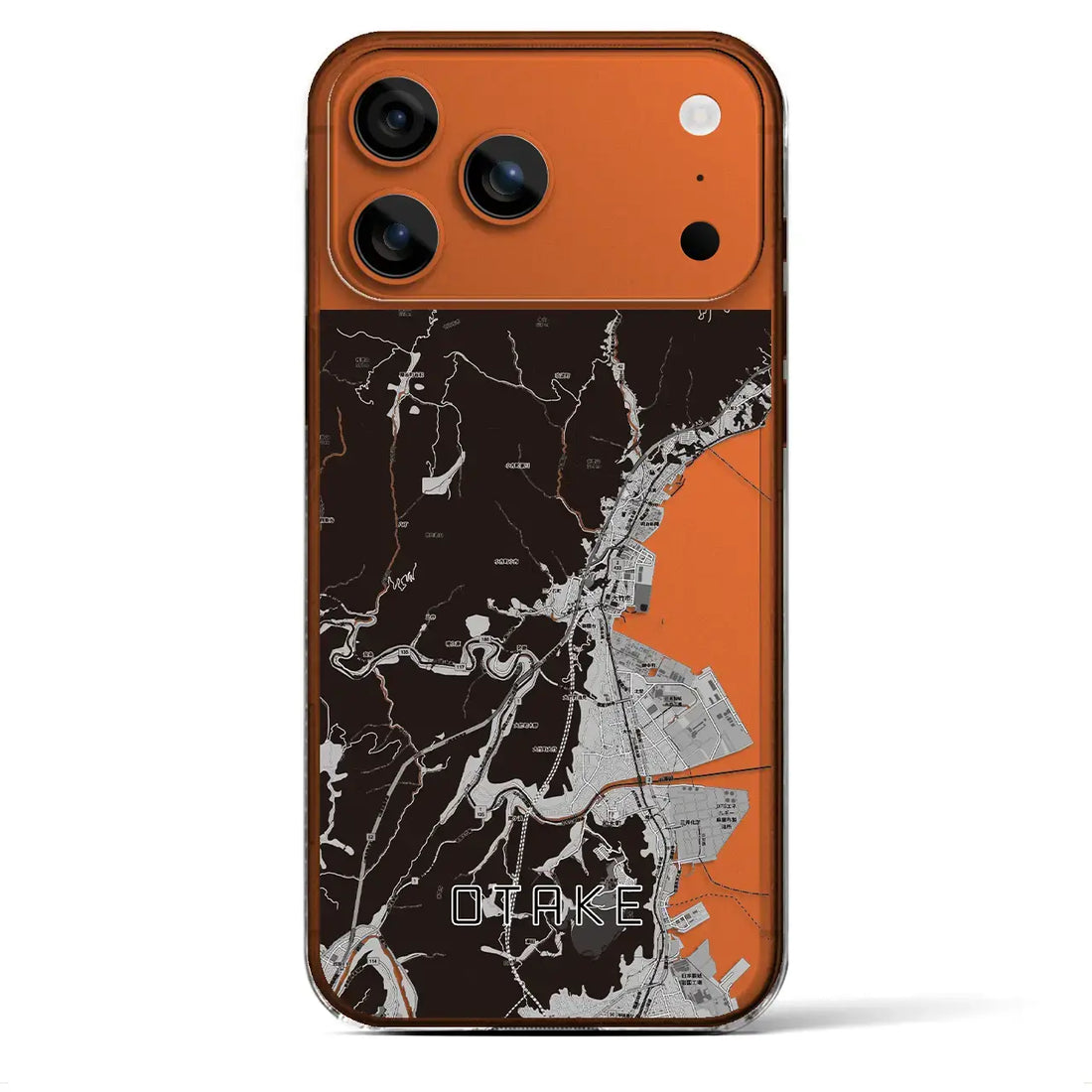 【大竹（広島県）】地図柄iPhoneケース（クリアタイプ）