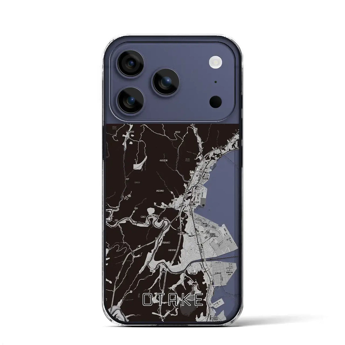 【大竹(広島県)】地図柄iPhoneケース(クリアタイプ)