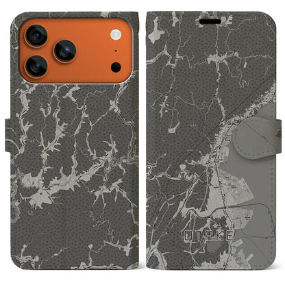 【大竹（広島県）】地図柄iPhoneケース（手帳タイプ）