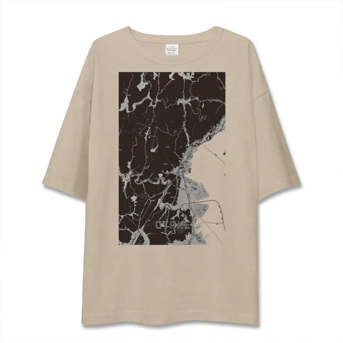 【大竹（広島県）】地図柄ビッグシルエットTシャツ
