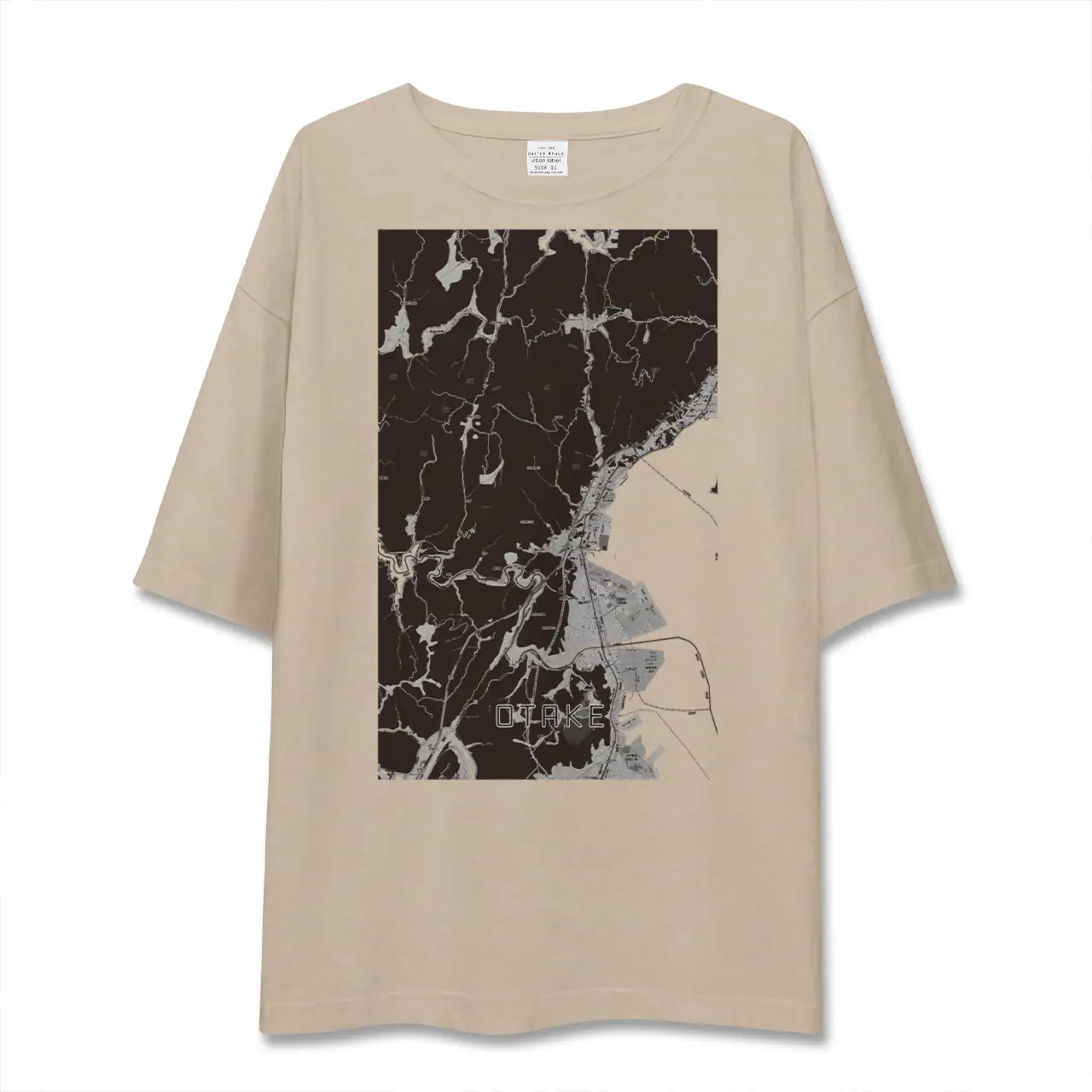【大竹（広島県）】地図柄ビッグシルエットTシャツ