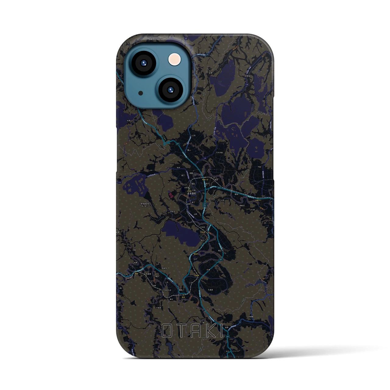 【大多喜（千葉県）】地図柄iPhoneケース（バックカバータイプ）