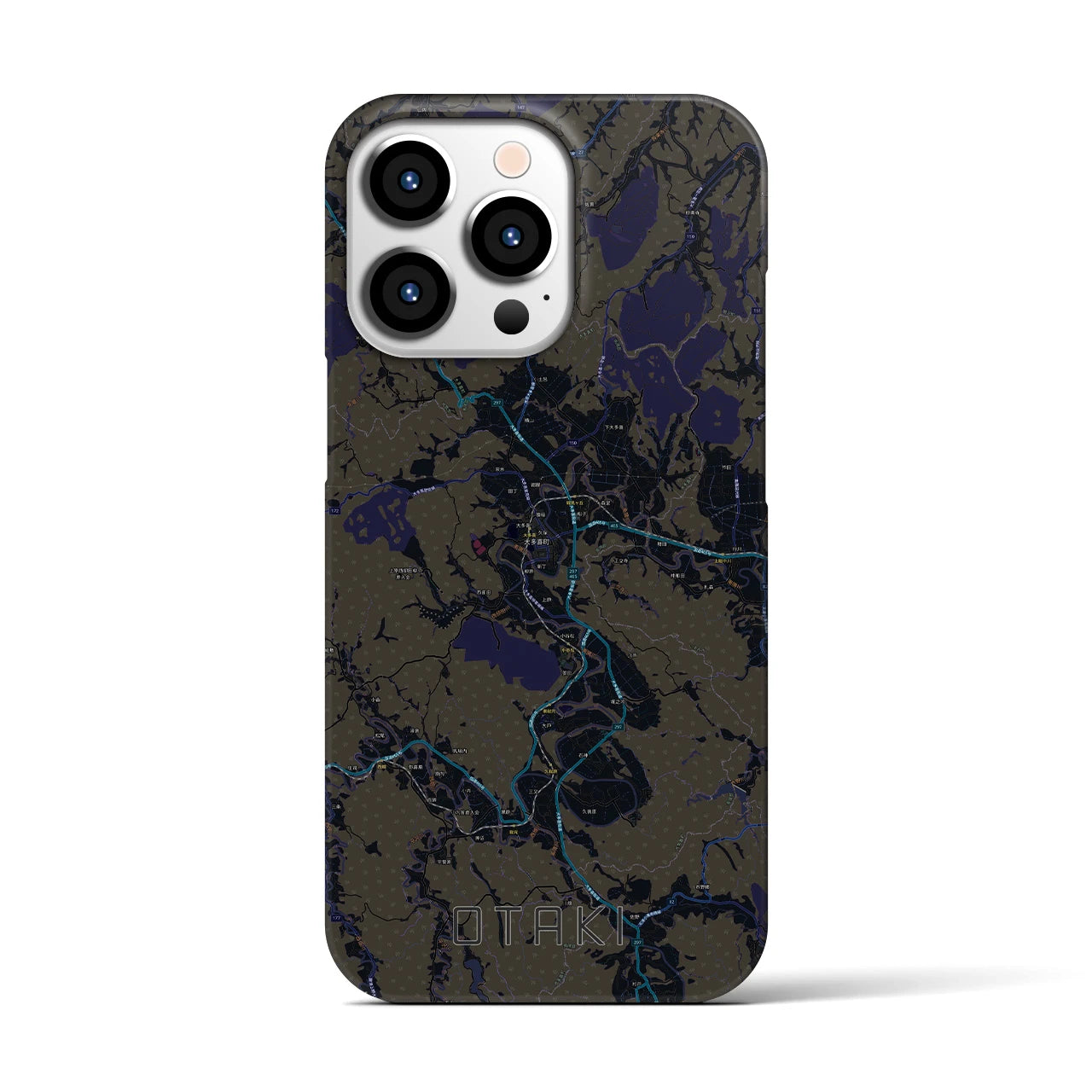 【大多喜（千葉県）】地図柄iPhoneケース（バックカバータイプ）