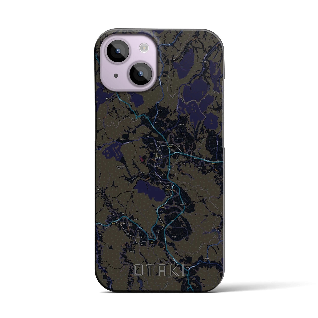 【大多喜（千葉県）】地図柄iPhoneケース（バックカバータイプ）