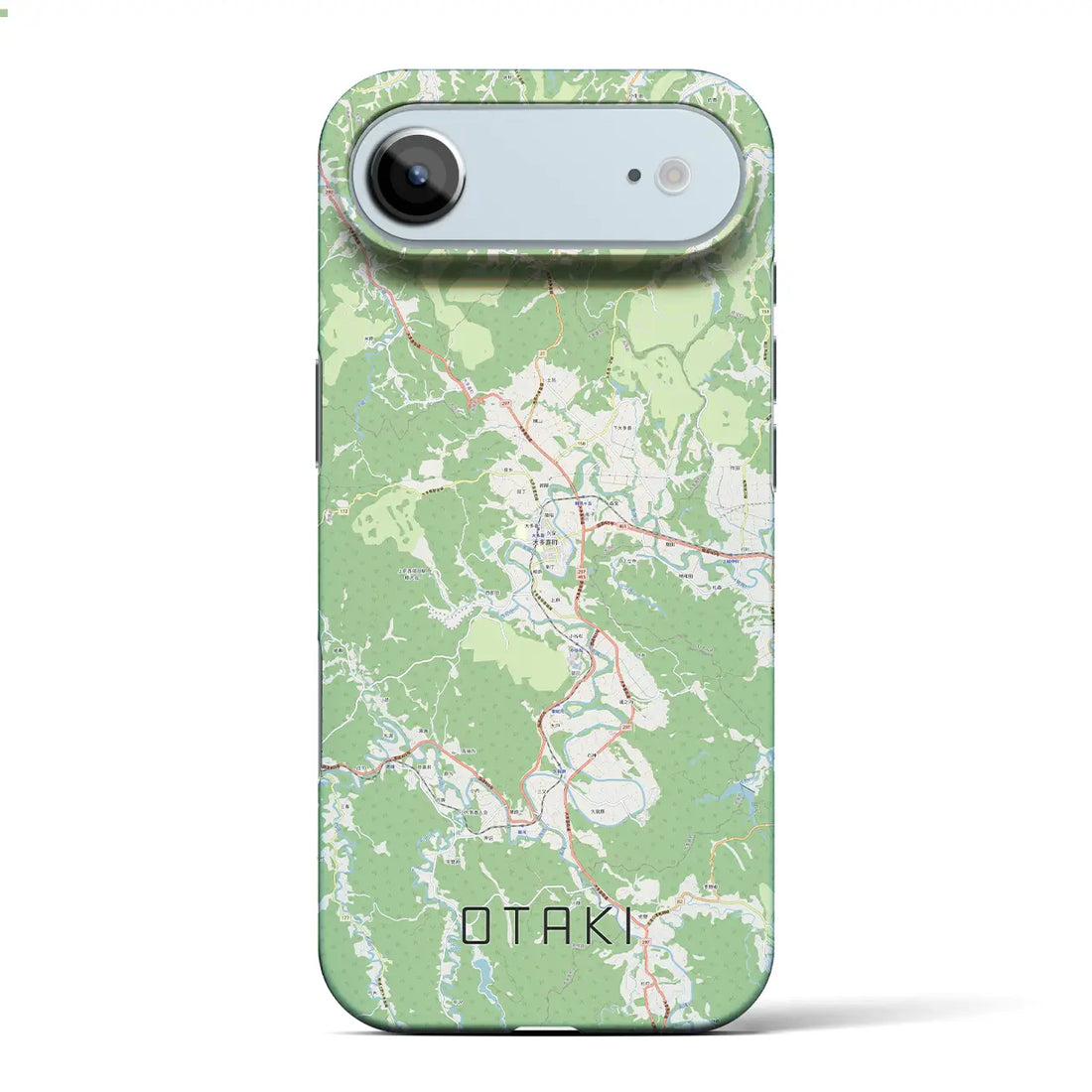 【大多喜（千葉県）】地図柄iPhoneケース（バックカバータイプ）ブラック・iPhone 17 Pro Max 用