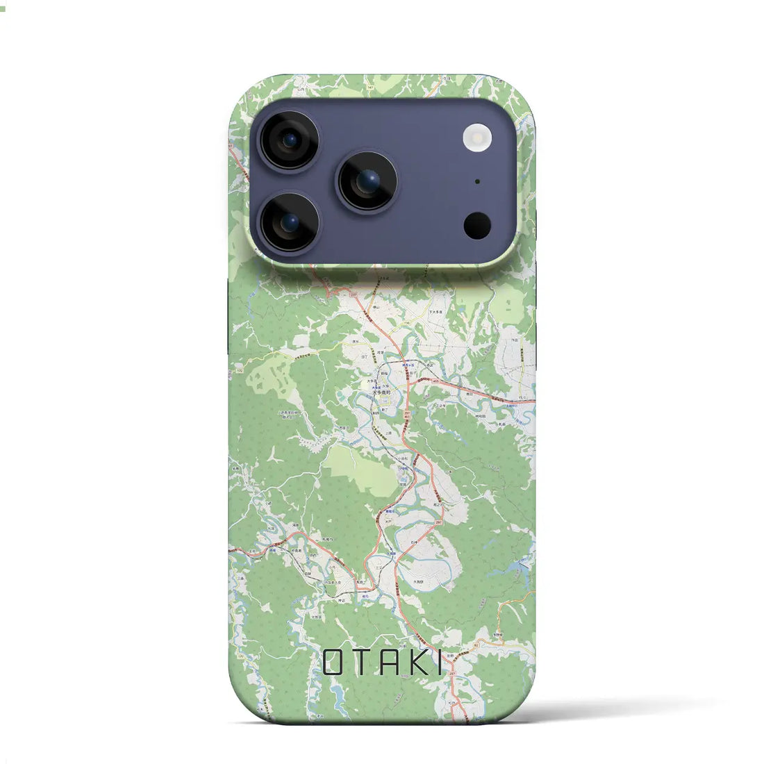 【大多喜（千葉県）】地図柄iPhoneケース（バックカバータイプ）ナチュラル・iPhone 17 Pro Max 用