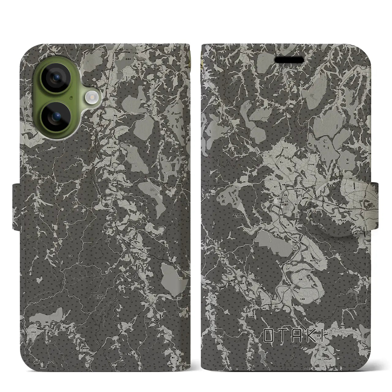 【大多喜（千葉県）】地図柄iPhoneケース（手帳タイプ）