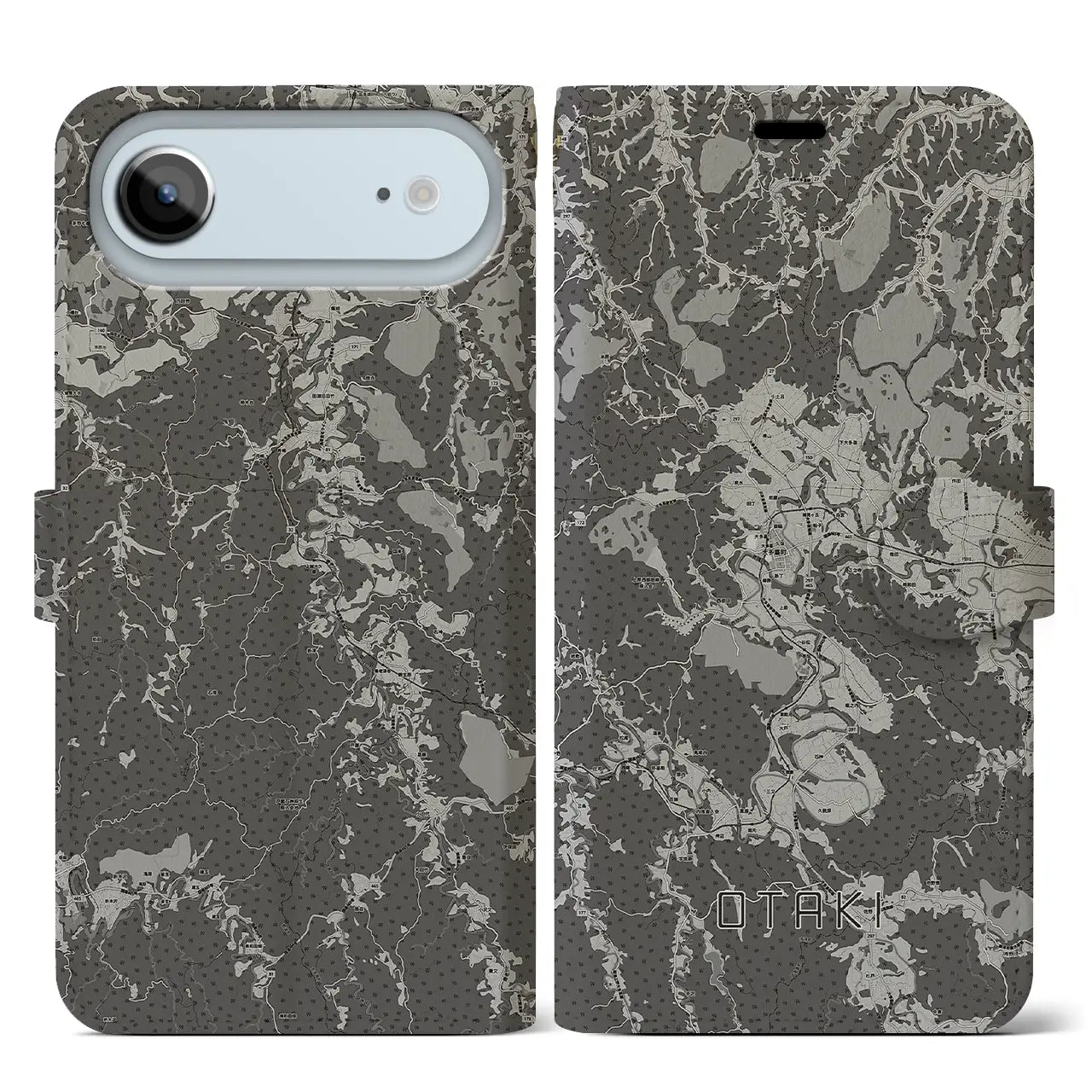 【大多喜（千葉県）】地図柄iPhoneケース（手帳タイプ）