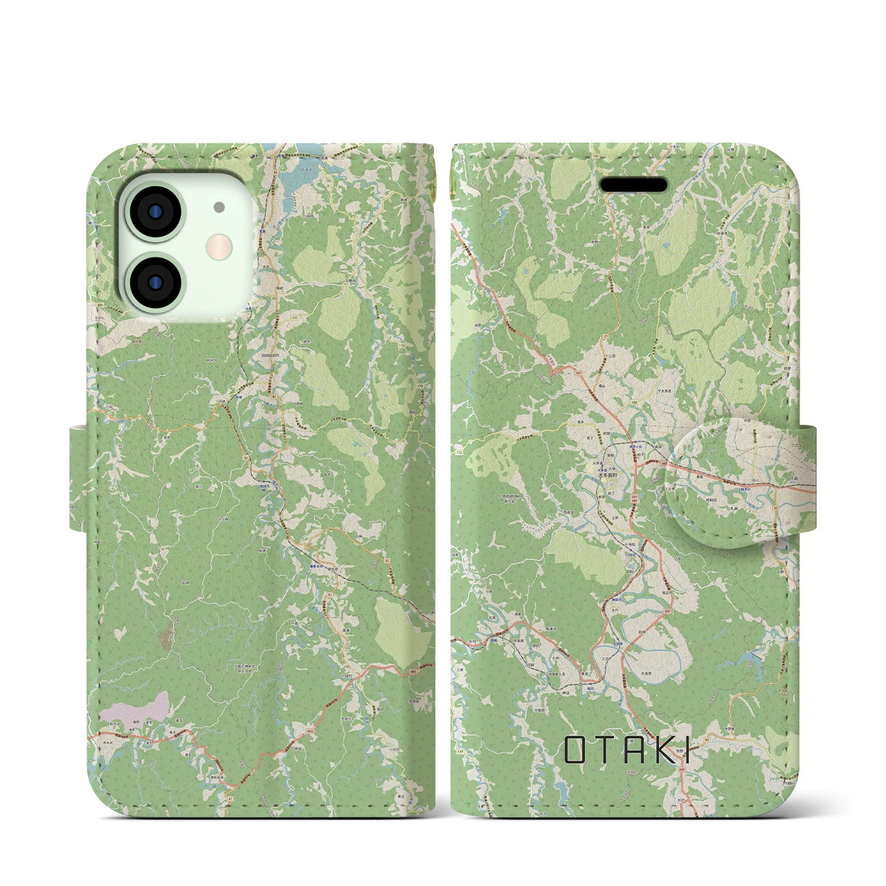 【大多喜（千葉県）】地図柄iPhoneケース（手帳タイプ）