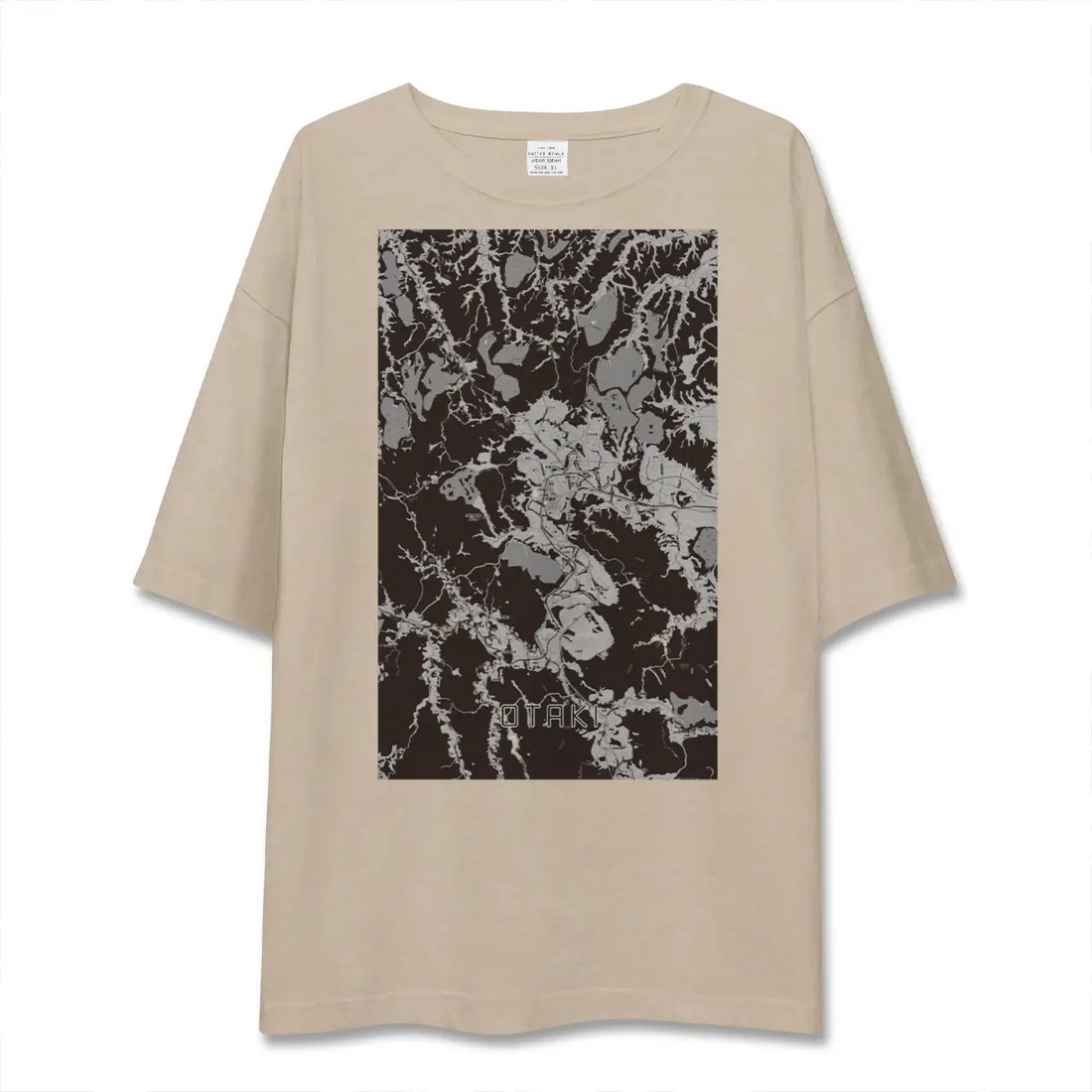【大多喜（千葉県）】地図柄ビッグシルエットTシャツ