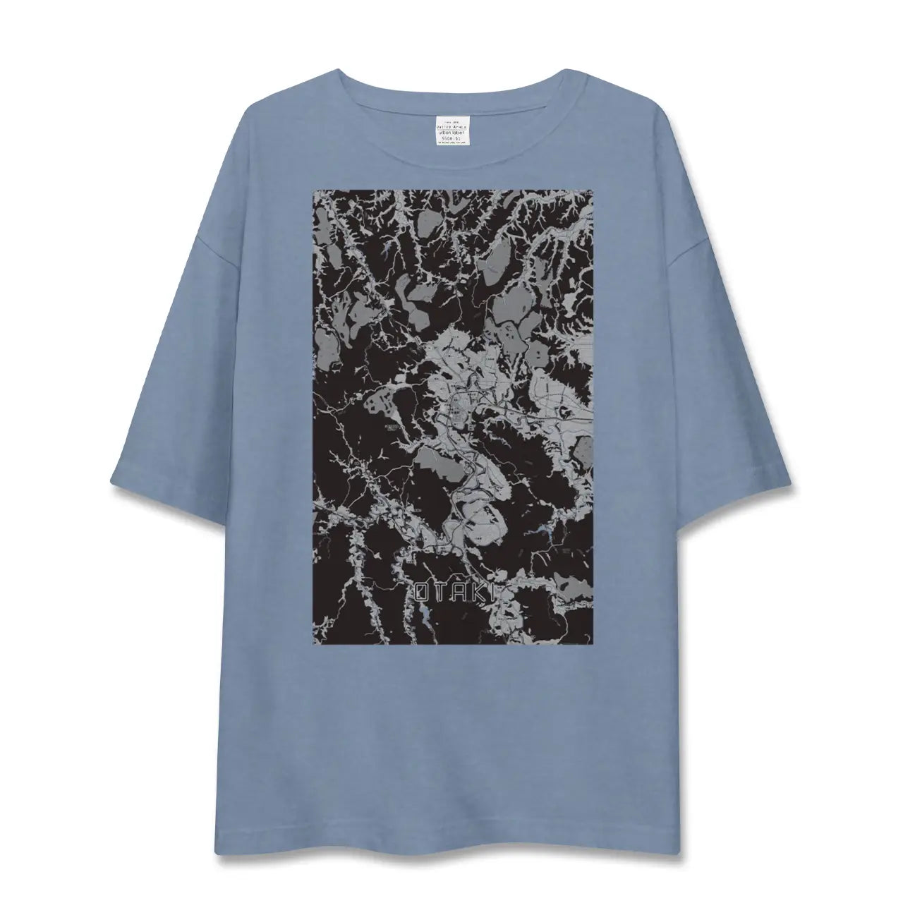 【大多喜（千葉県）】地図柄ビッグシルエットTシャツ