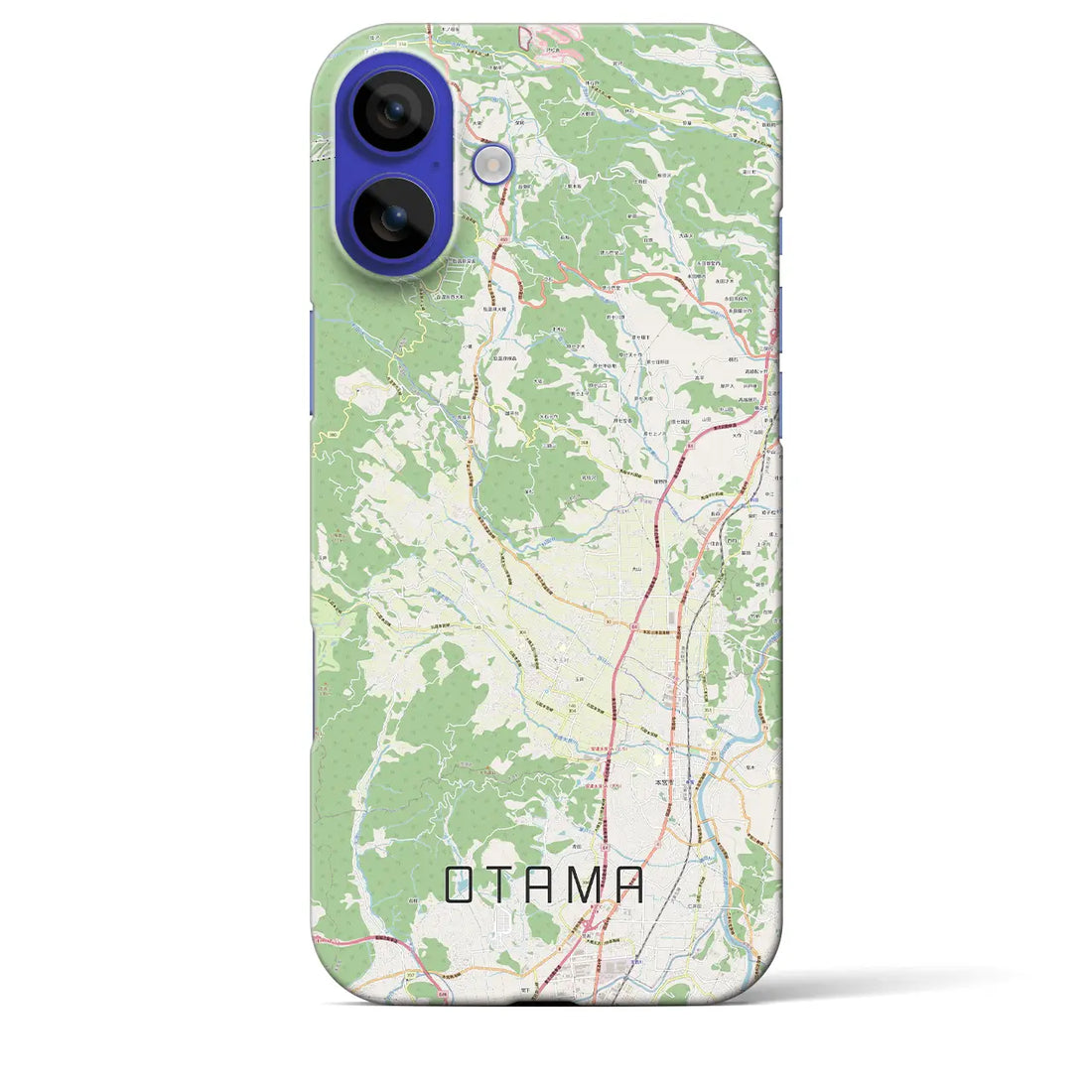 【大玉(福島県)】地図柄iPhoneケース(バックカバータイプ)ナチュラル・iPhone 16 Pro Max 用