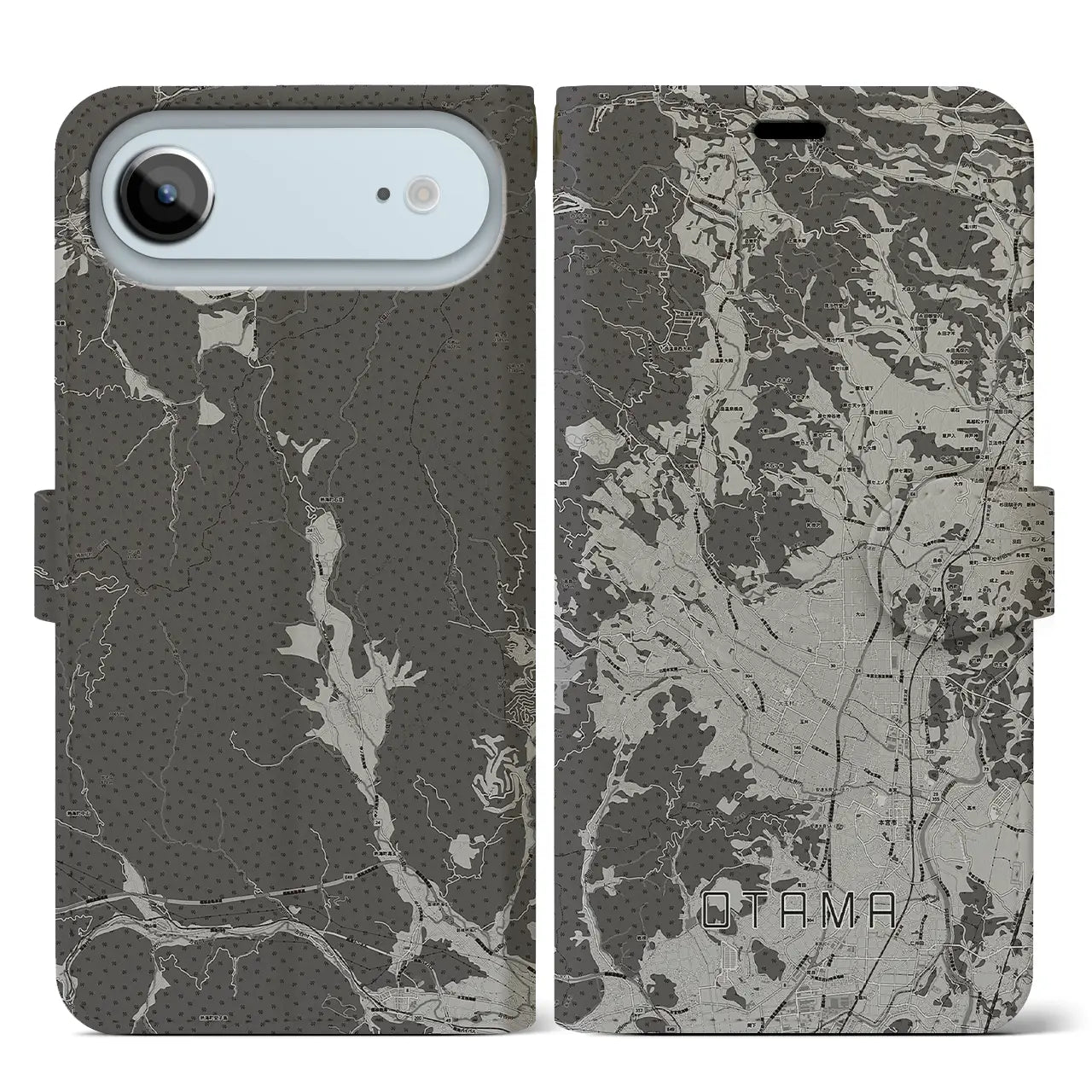 【大玉（福島県）】地図柄iPhoneケース（手帳タイプ）