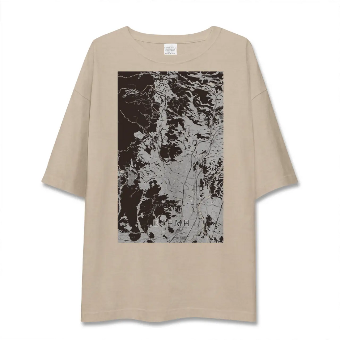 【大玉（福島県）】地図柄ビッグシルエットTシャツ