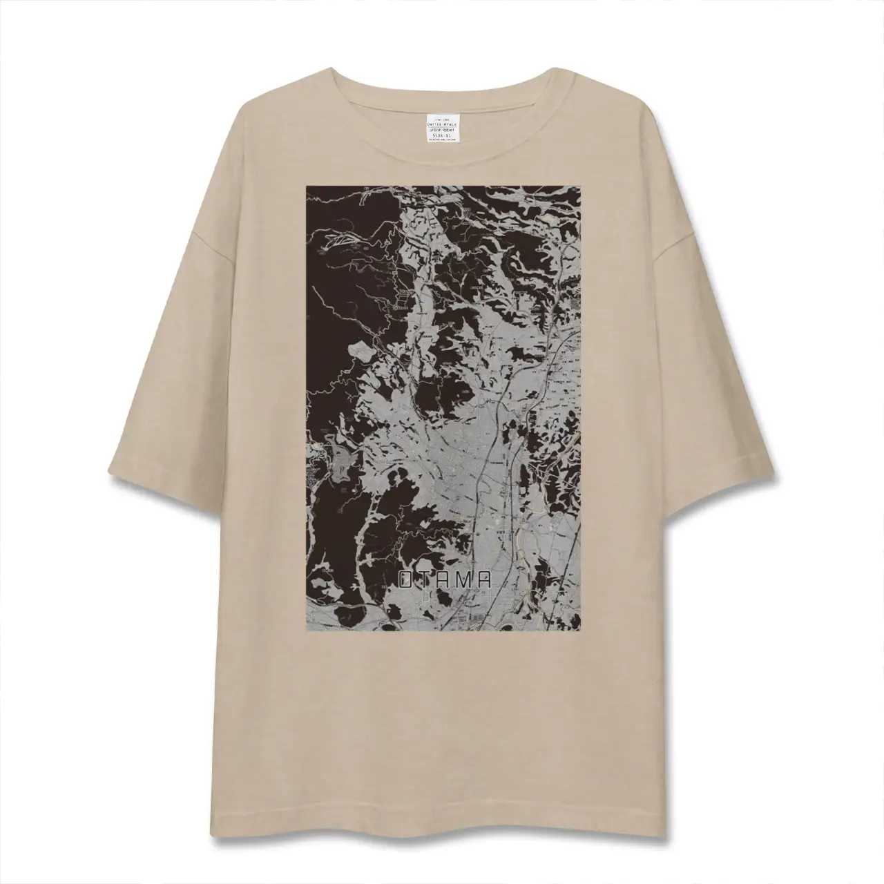 【大玉（福島県）】地図柄ビッグシルエットTシャツ