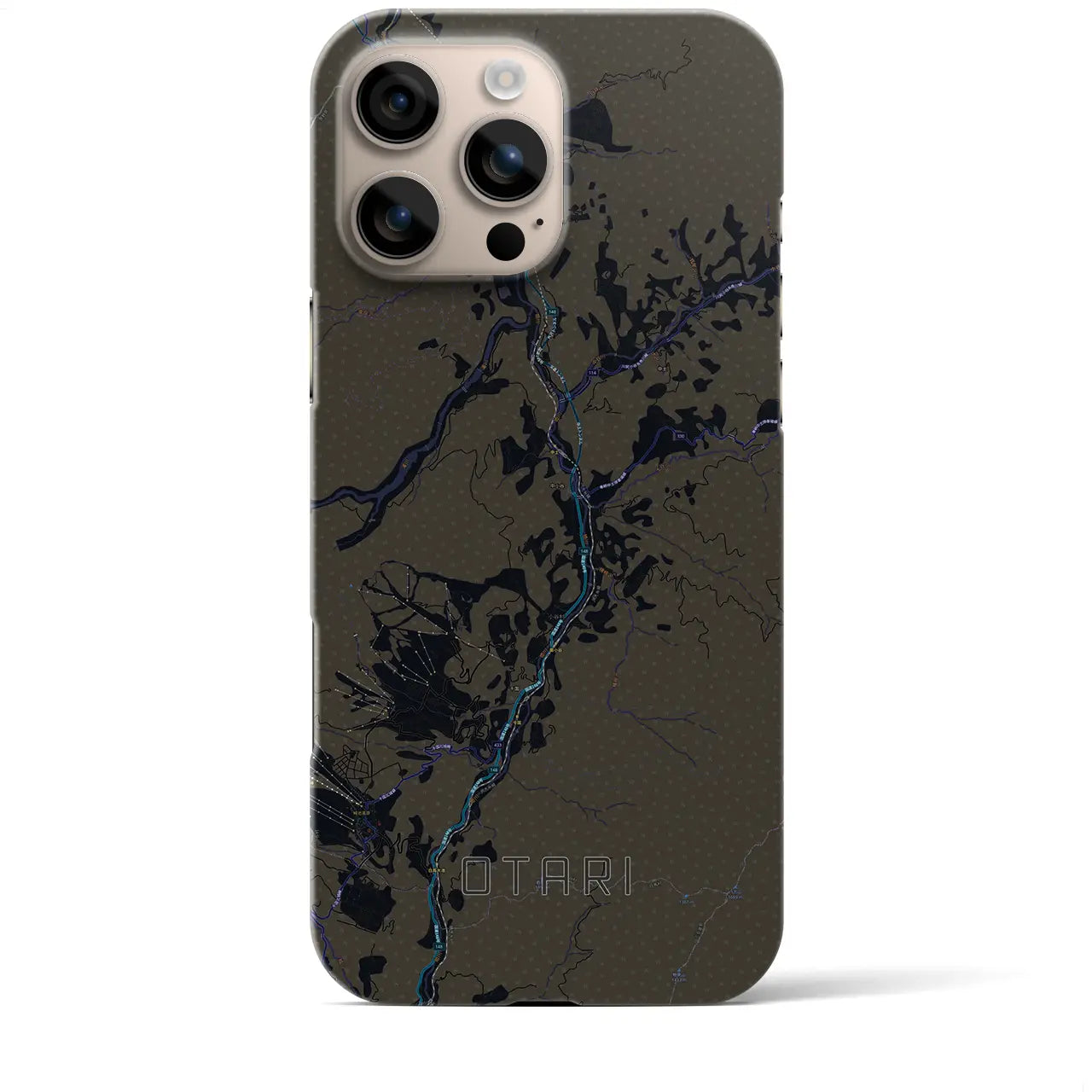 【小谷（長野県）】地図柄iPhoneケース（バックカバータイプ）