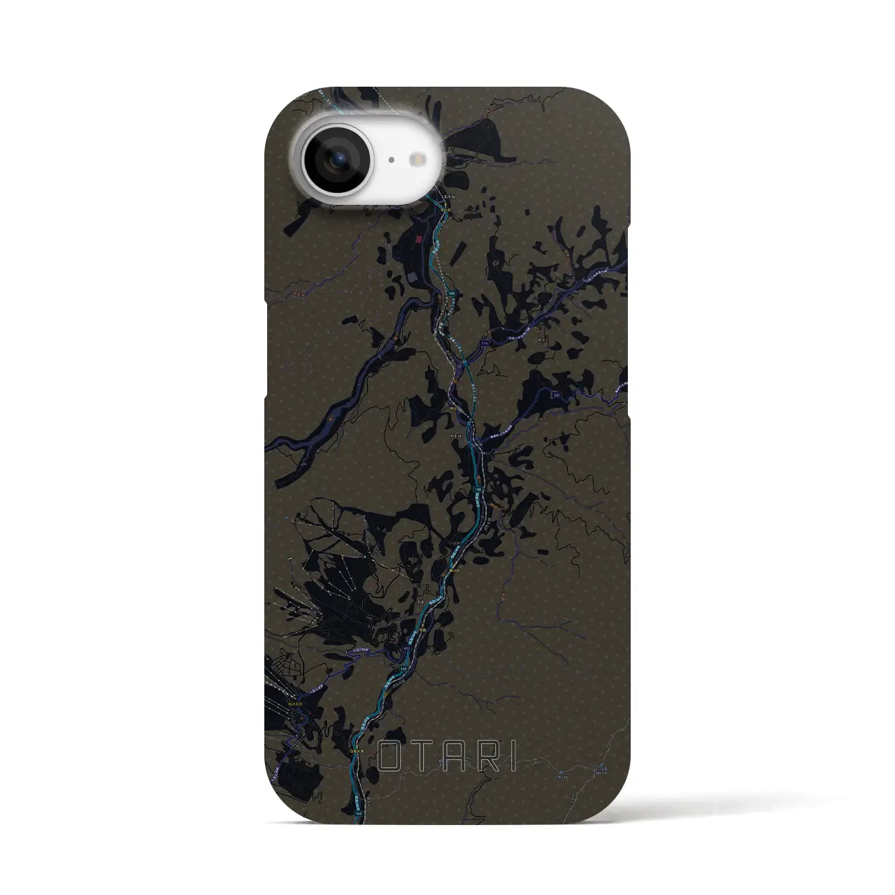 【小谷（長野県）】地図柄iPhoneケース（バックカバータイプ）