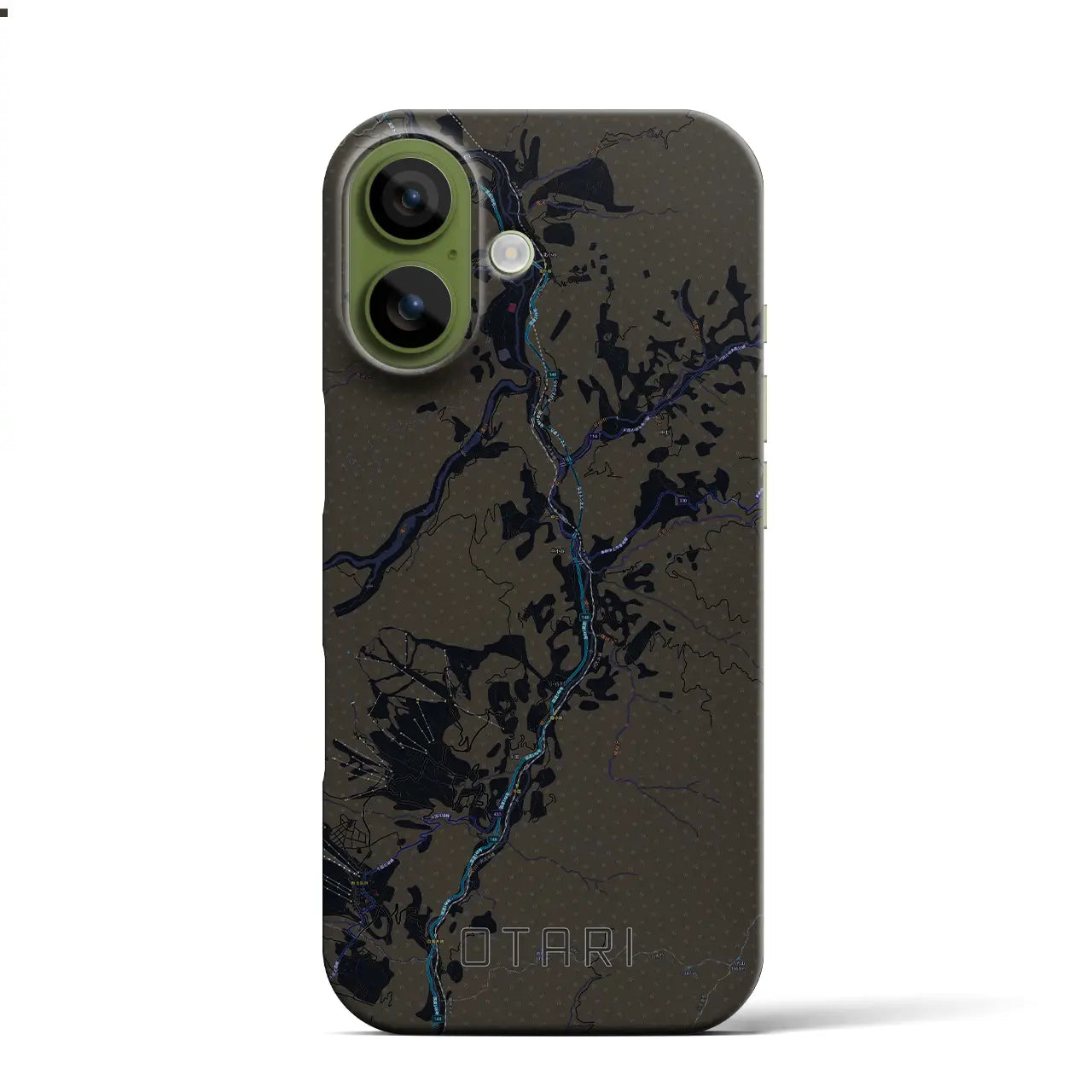 【小谷（長野県）】地図柄iPhoneケース（バックカバータイプ）