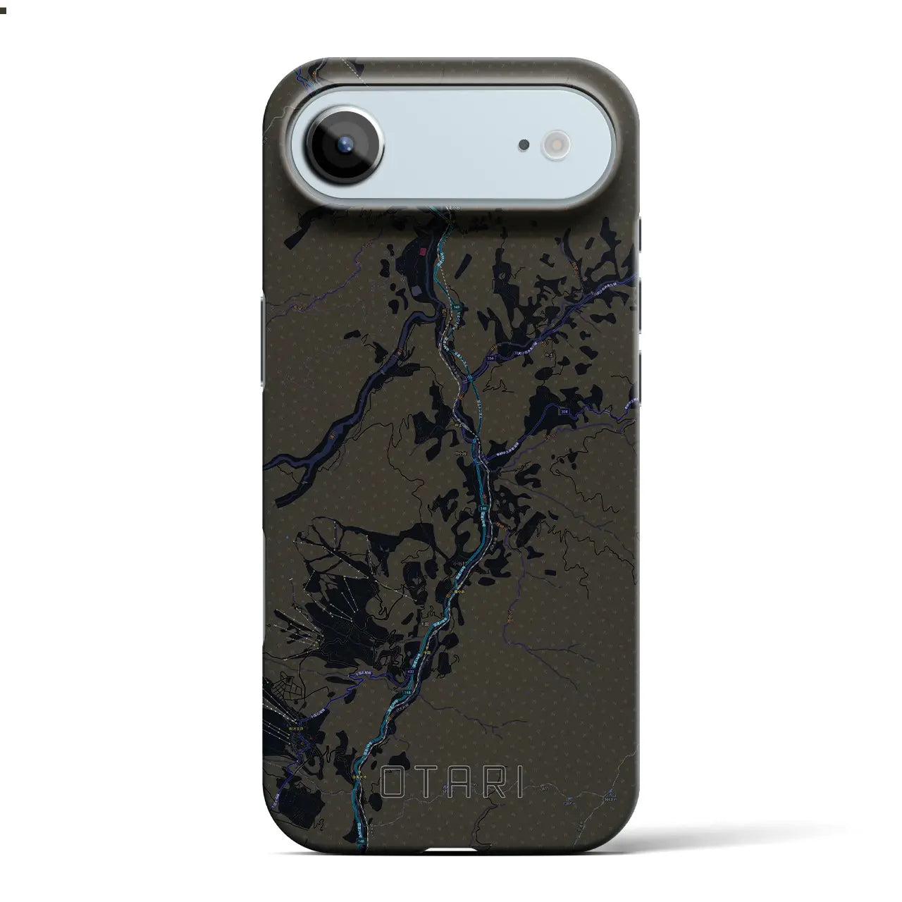 【小谷（長野県）】地図柄iPhoneケース（バックカバータイプ）