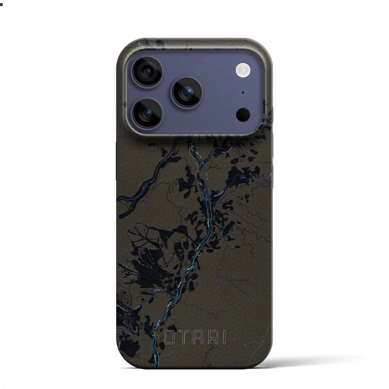 【小谷（長野県）】地図柄iPhoneケース（バックカバータイプ）