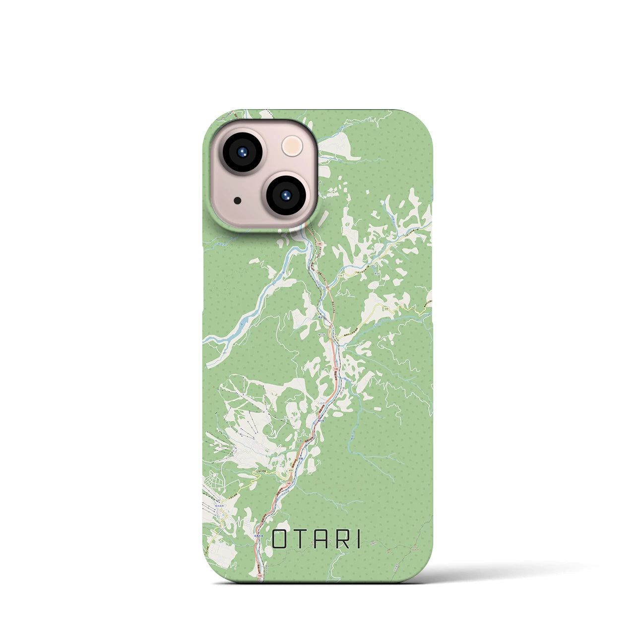 【小谷（長野県）】地図柄iPhoneケース（バックカバータイプ）