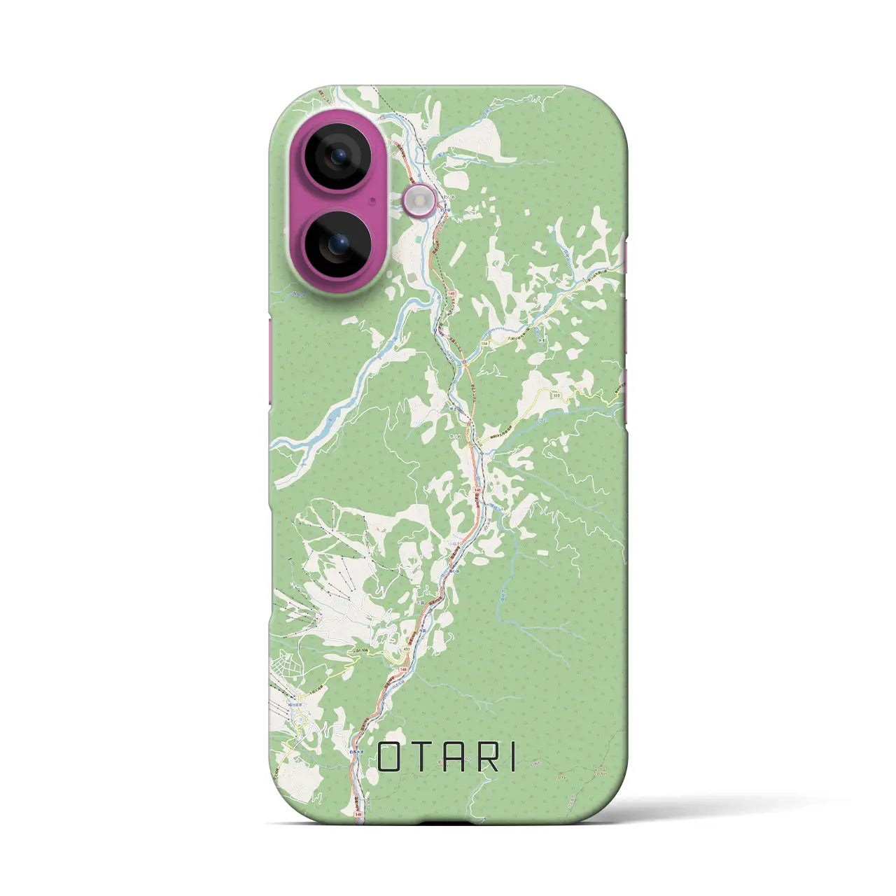 【小谷（長野県）】地図柄iPhoneケース（バックカバータイプ）