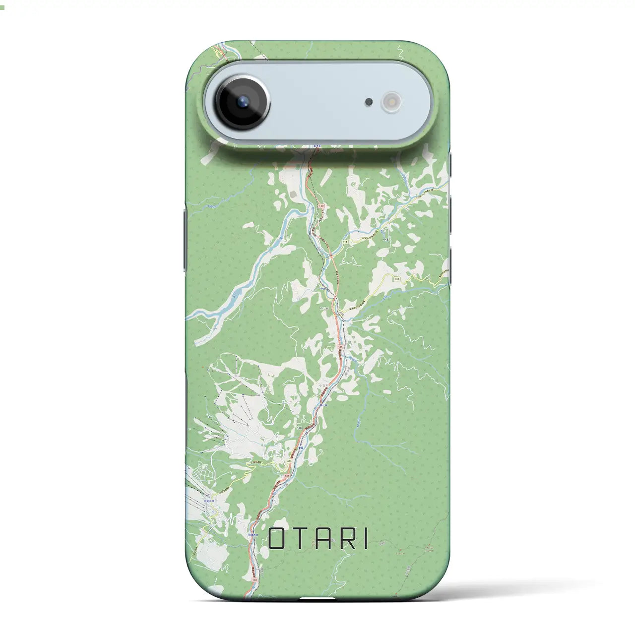 【小谷（長野県）】地図柄iPhoneケース（バックカバータイプ）