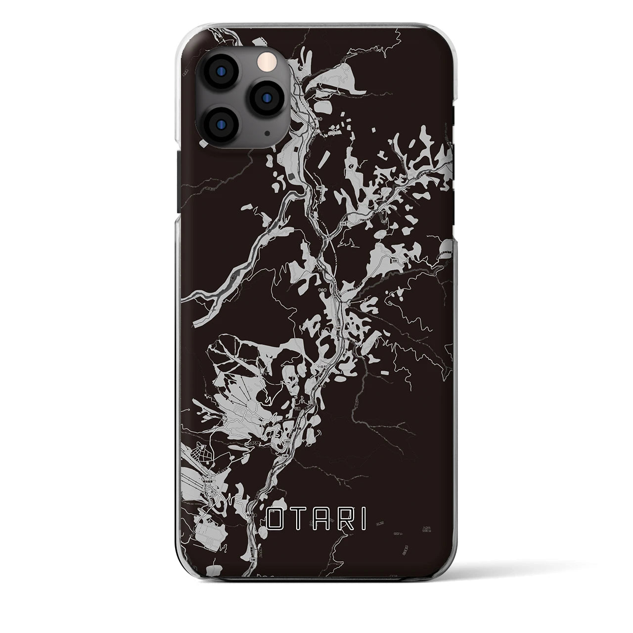 【小谷（長野県）】地図柄iPhoneケース（クリアタイプ）