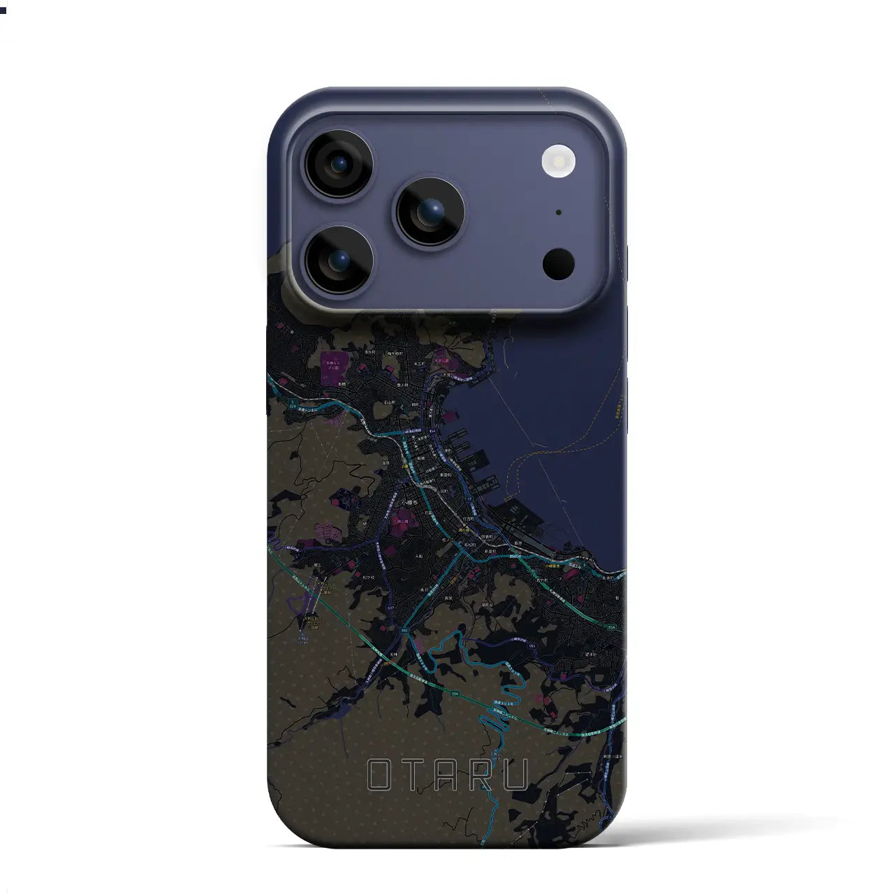 【小樽（北海道）】地図柄iPhoneケース（バックカバータイプ）