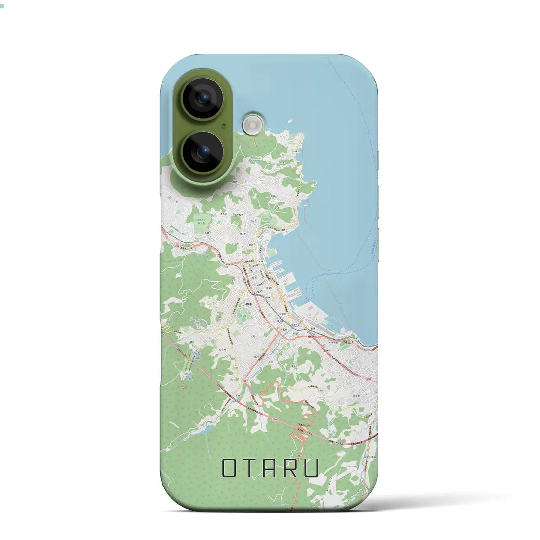 【小樽(北海道)】地図柄iPhoneケース(バックカバータイプ)ブラック・iPhone 17 Pro Max 用