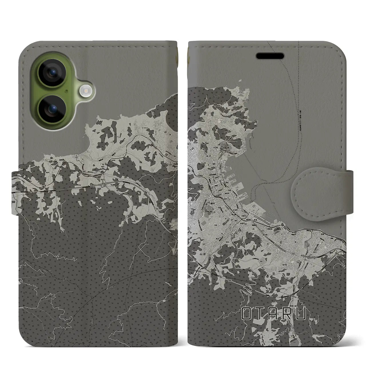 【小樽（北海道）】地図柄iPhoneケース（手帳タイプ）