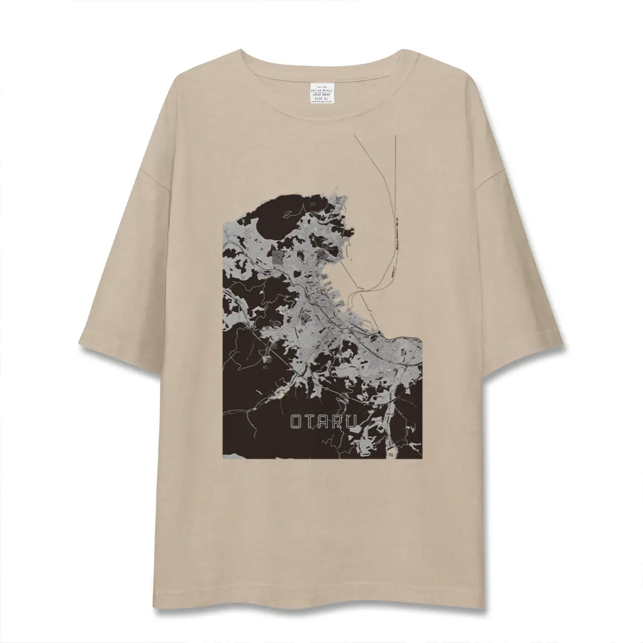 【小樽（北海道）】地図柄ビッグシルエットTシャツ